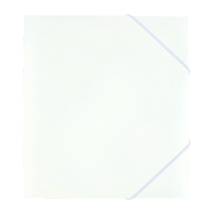 Папка на резинке А5, 500 мкм, Calligrata, корешок 15 мм, до 100 листов, белая