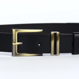 Ремень женский с винтом, 110×2.5 см, пряжка металл, золотистая, чёрный