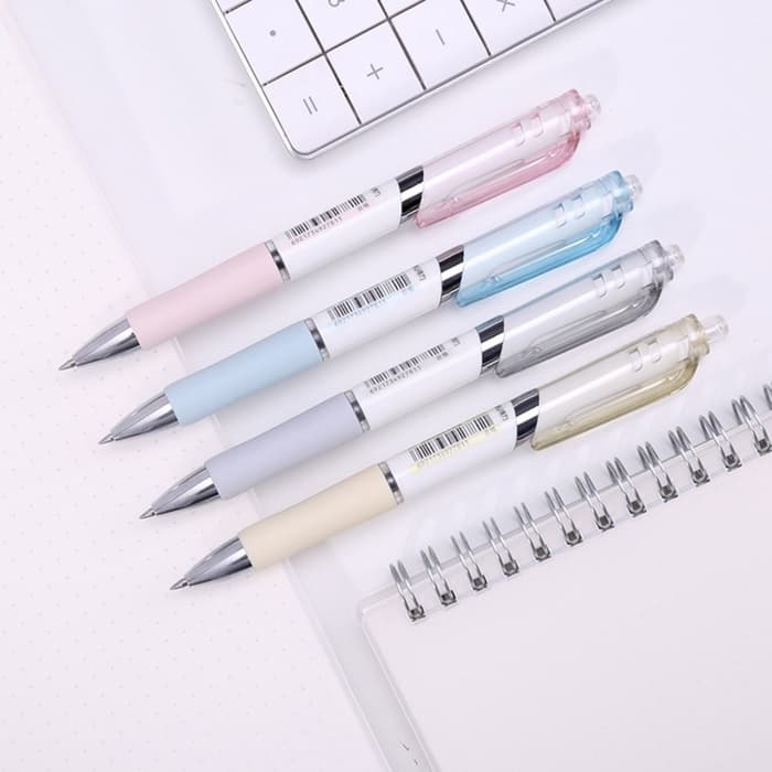 Набор ручек гелевых 12 шт., Deli (S11-BK-P), автоматические, линия 0.5 мм, ассорти, чернила чёрные