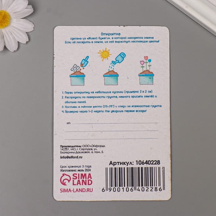Открытка для выращивания «Арт Узор. Вырасти сам. Фламинго» с семенами, 10×15 см