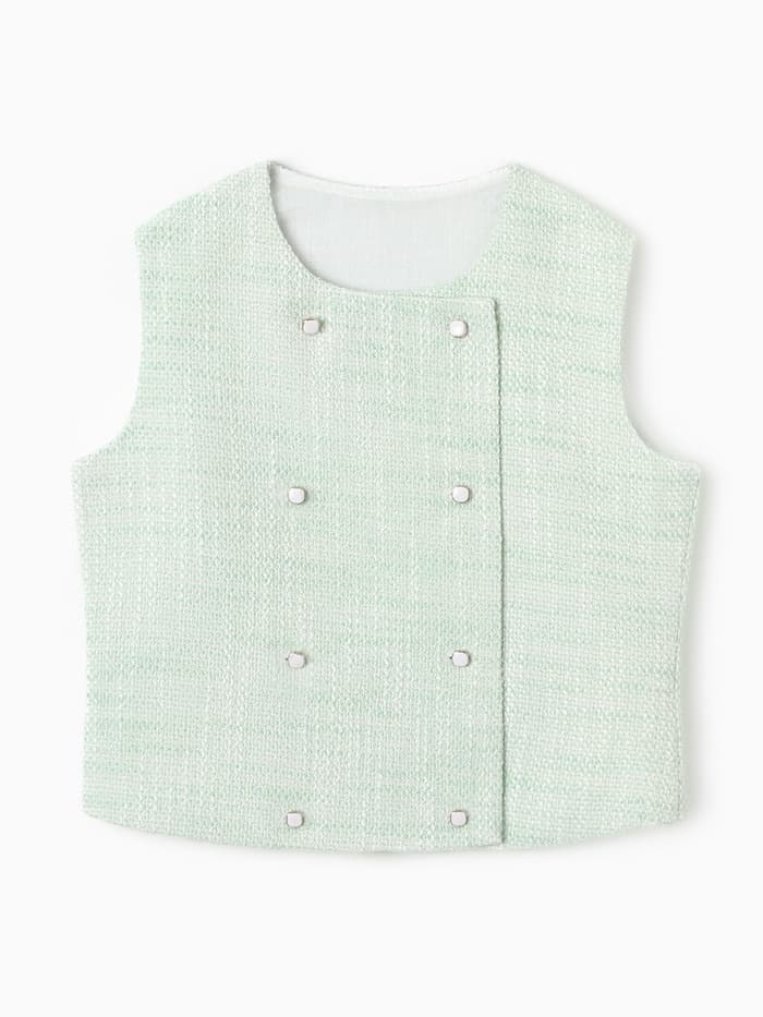 Жилетка для девочки, MINAKU :Party Dress, зелёная, рост 158 см