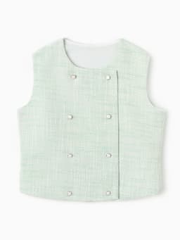 Жилетка для девочки, MINAKU :Party Dress, зелёная, рост 158 см