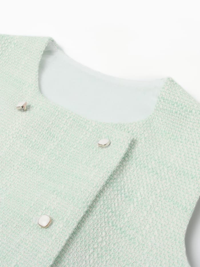 Жилетка для девочки, MINAKU :Party Dress, зелёная, рост 158 см