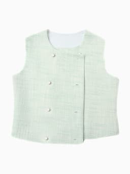 Жилетка для девочки, MINAKU :Party Dress, зелёная, рост 158 см