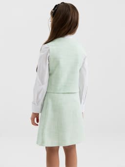 Жилетка для девочки, MINAKU :Party Dress, зелёная, рост 158 см