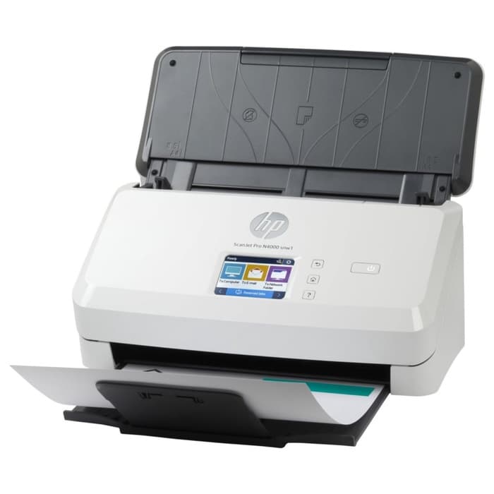 Сканер протяжный HP ScanJet Pro N4000 snw1, A4, белый/чёрный, модель 6FW08A