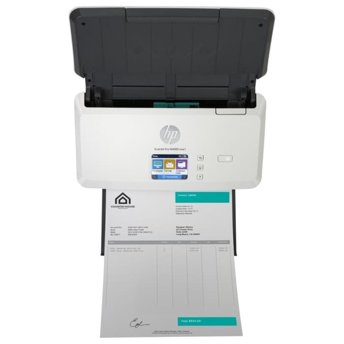 Сканер протяжный HP ScanJet Pro N4000 snw1, A4, белый/чёрный, модель 6FW08A