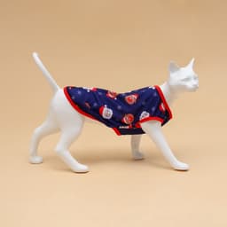 Майка для животных «Новогодняя ночь», размер M (ДС 30, ОШ 30, ОГ 40 см), синяя