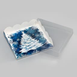 Коробка для печенья «Новогодняя Ёлочка», 15×15×3 см, Новый год