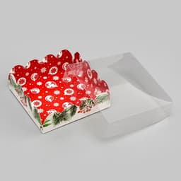 Коробка для печенья «Сундучок с подарками», 9×9×3 см, Новый год