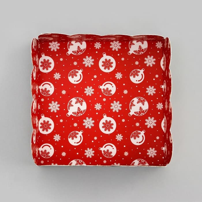 Коробка для печенья «Сундучок с подарками», 9×9×3 см, Новый год