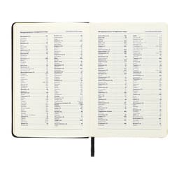 Ежедневник недатированный A5, 140 л, клетка, кожзам, на резинке, желтый срез, Черный