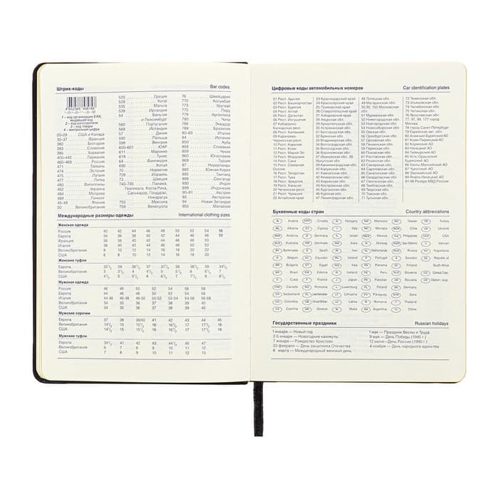 Ежедневник недатированный A5, 140 л, клетка, кожзам, на резинке, желтый срез, Черный