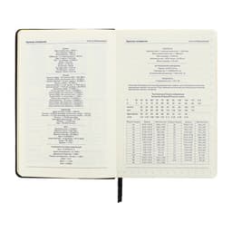 Ежедневник недатированный A5, 140 л, клетка, кожзам, на резинке, желтый срез, Черный