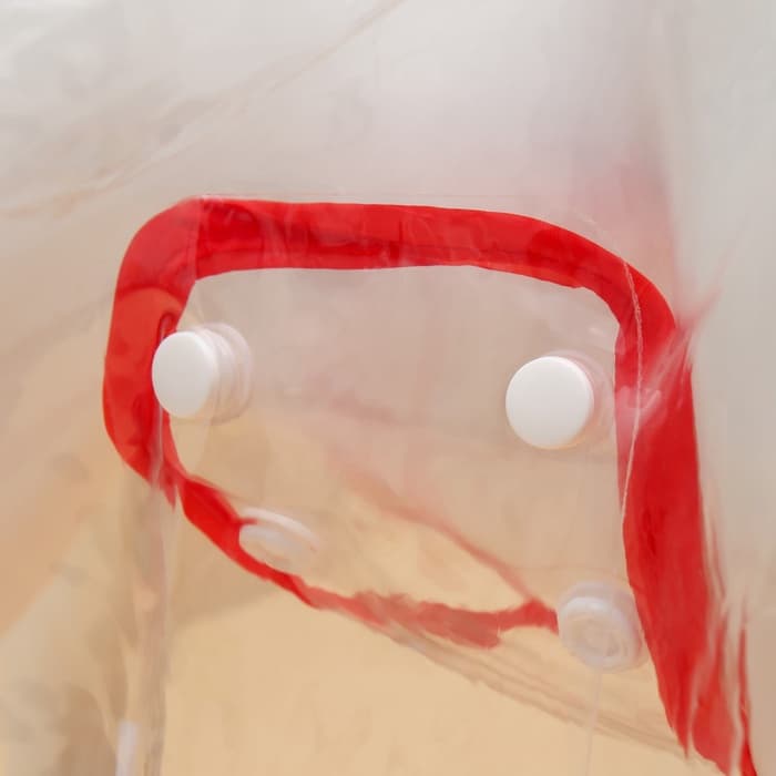 Дождевик для собак, размер L, ДС 30, ОГ 41-46, ОШ 42 см, красный