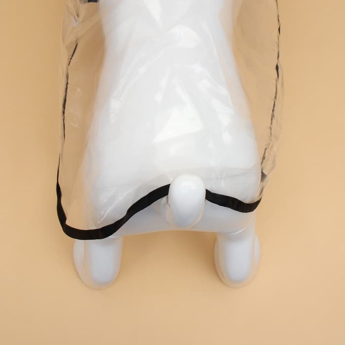 Дождевик для собак, размер 3XL, ДС 45, ОГ 56-62, ОШ 51 см, чёрный