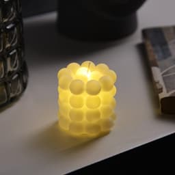 Светодиодная фигура «Свеча шарики» 5×5 см, от батареек AG13×3, свечение тёплое белое