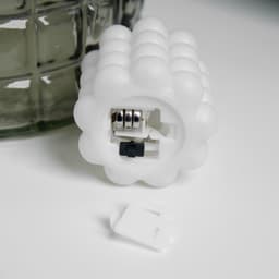 Светодиодная фигура «Свеча шарики» 5×5 см, от батареек AG13×3, свечение тёплое белое