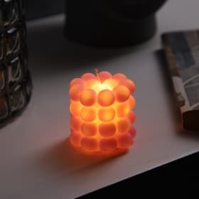 Светодиодная фигура «Свеча шарики» 5×5 см, от батареек AG13×3, свечение тёплое белое