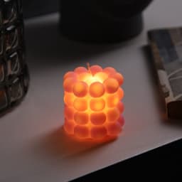 Светодиодная фигура «Свеча шарики» 5×5 см, от батареек AG13×3, свечение тёплое белое