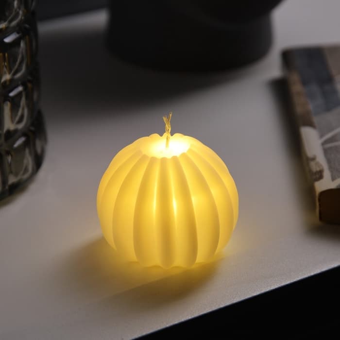 Светодиодная фигура «Свеча шарики» 6×6 см, от батареек AG13×3, свечение тёплое белое