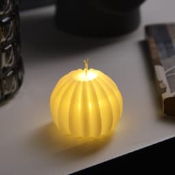 Светодиодная фигура «Свеча шарики» 6×6 см, от батареек AG13×3, свечение тёплое белое