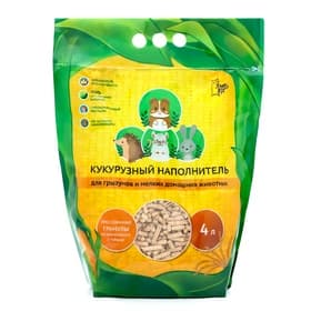 Наполнитель кукурузный «Золотой кот», гранулированный, 4 л