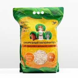 Наполнитель кукурузный «Золотой кот», гранулированный, 4 л