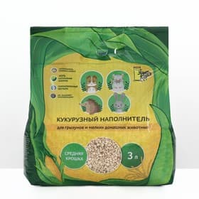 Наполнитель кукурузный «Золотой кот» для грызунов, 3 л