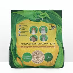 Наполнитель кукурузный «Золотой кот» для грызунов, 3 л