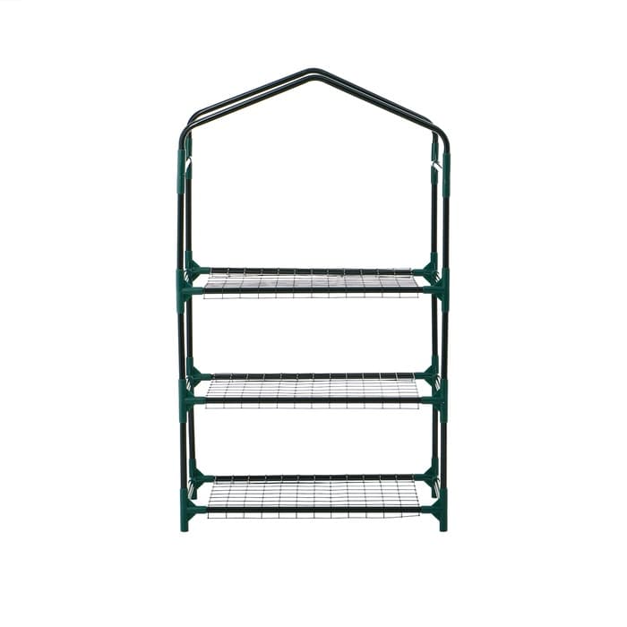 Парник-стеллаж, 3 полки, 110×40×65 см, металлический каркас d=16 мм, чехол плёнка 80 мкм, Greengo