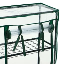 Парник-стеллаж, 3 полки, 80×24×46 см, металлический каркас d=12 мм, чехол плёнка 80 мкм, Greengo