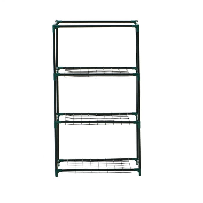 Парник-стеллаж, 3 полки, 80×24×46 см, металлический каркас d=12 мм, чехол плёнка 80 мкм, Greengo