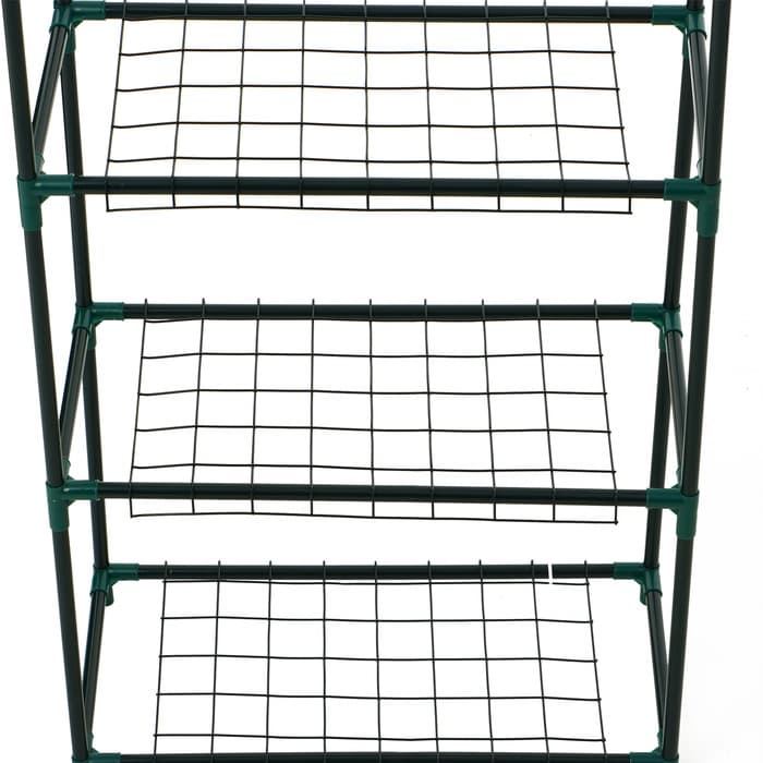 Парник-стеллаж, 3 полки, 80×24×46 см, металлический каркас d=12 мм, чехол плёнка 80 мкм, Greengo