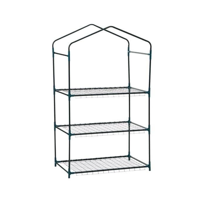 Стеллаж для рассады, 3 полки, 110×40×65 см, металлический каркас d=12 мм, без чехла, Greengo