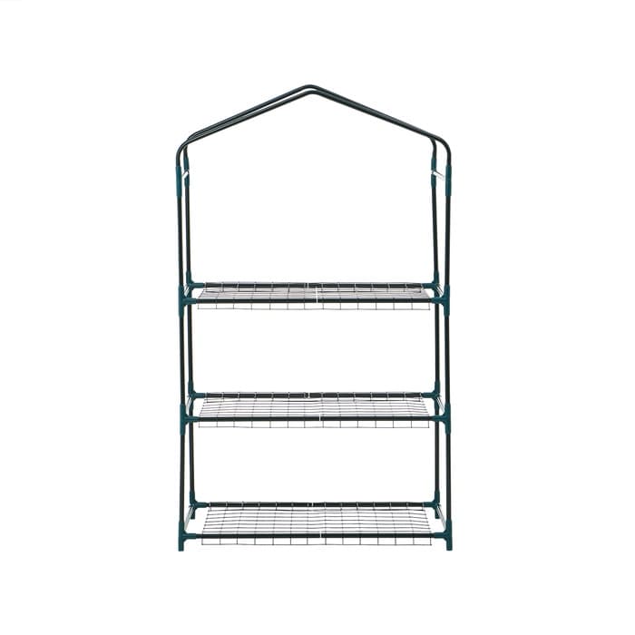 Стеллаж для рассады, 3 полки, 110×40×65 см, металлический каркас d=12 мм, без чехла, Greengo