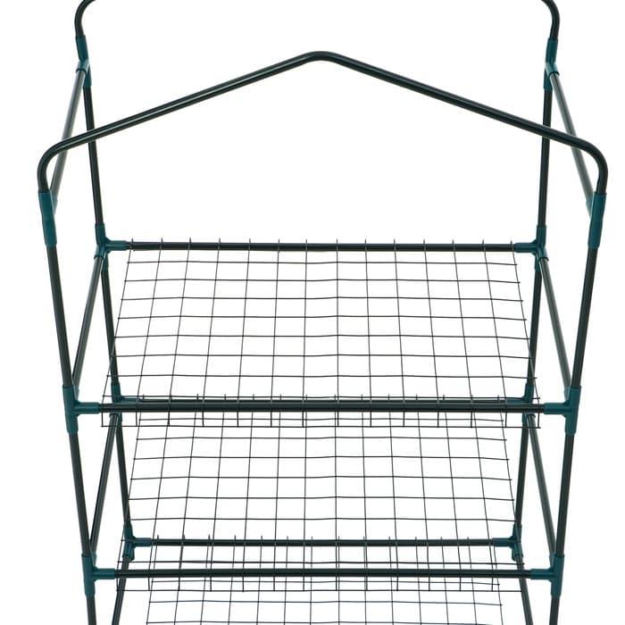 Стеллаж для рассады, 3 полки, 110×40×65 см, металлический каркас d=12 мм, без чехла, Greengo