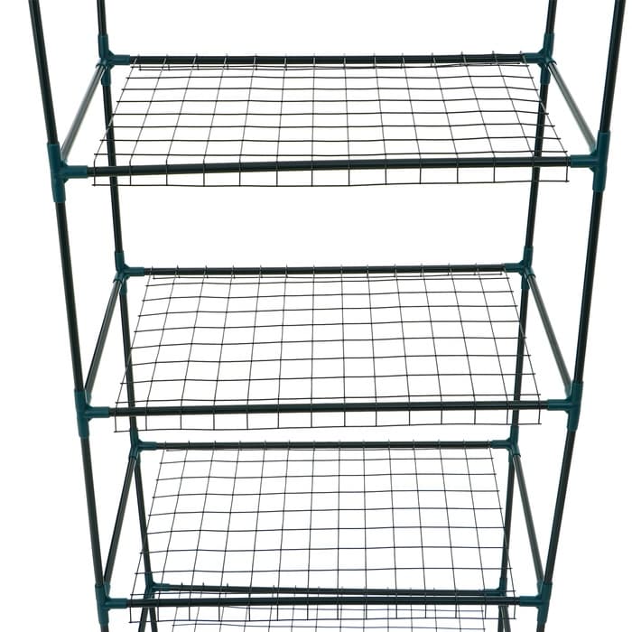 Стеллаж для рассады, 5 полок, 190×40×65 см, металлический каркас d=12 мм, без чехла, Greengo