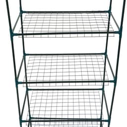 Стеллаж для рассады, 5 полок, 190×40×65 см, металлический каркас d=12 мм, без чехла, Greengo