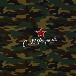 Бумага упаковочная глянцевая «С 23 февраля», 70×100 см