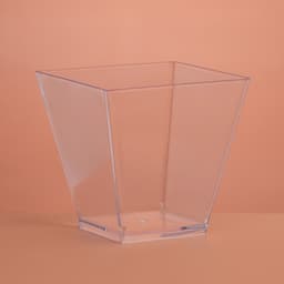 Форма пластиковая одноразовая для фуршета «Квадрат», 200 мл, прозрачная