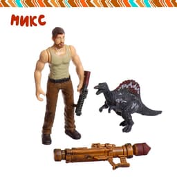 Набор фигурок «Юрский парк», 4 предмета в наборе, с динозавром, подвижные элементы, МИКС