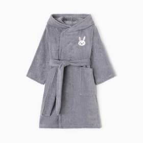 Халат махровый детский «Экономь и Я. Зайка», размер 30, 100% хлопок, 320 г/м², серый