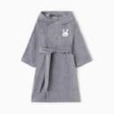 Халат махровый детский «Экономь и Я. Зайка», размер 30, 100% хлопок, 320 г/м², серый