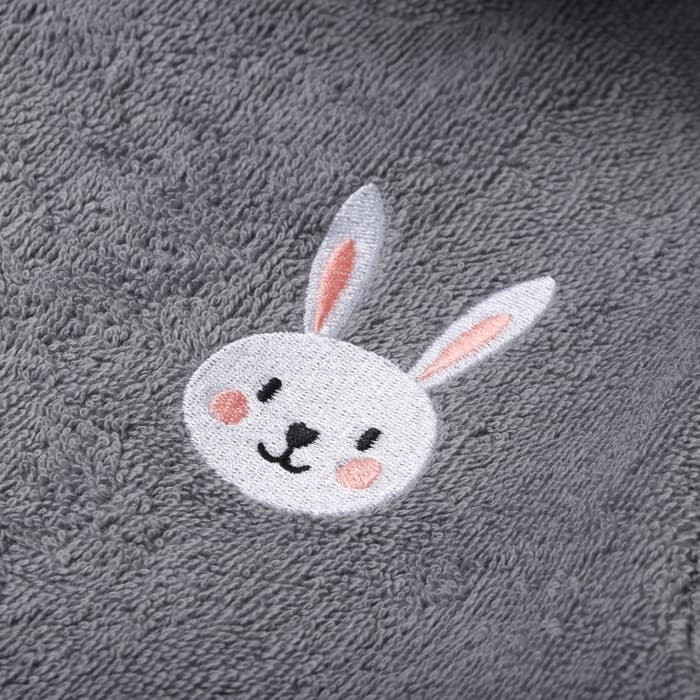 Халат махровый детский «Экономь и Я. Зайка», размер 30, 100% хлопок, 320 г/м², серый