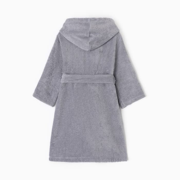 Халат махровый детский «Экономь и Я. Зайка», размер 30, 100% хлопок, 320 г/м², серый
