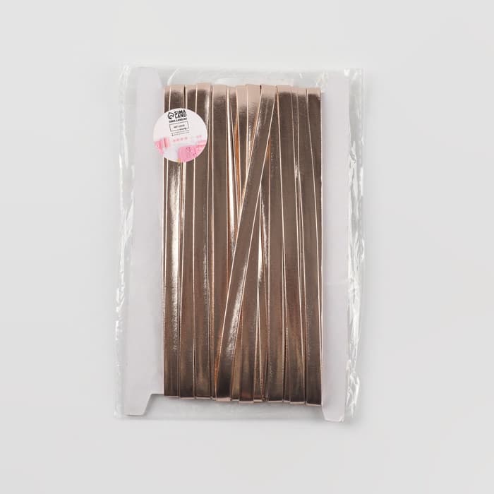 Косая бейка, кожзам, 8 мм, 10±1 м, песочная