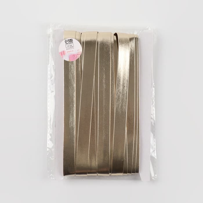 Косая бейка, кожзам, 15 мм, 10±1 м, бежевая