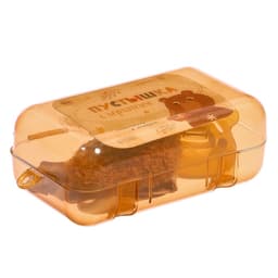 Пустышка с держателем «Мишка», набор в контейнере, коричневый