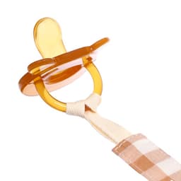 Пустышка с держателем «Мишка», набор в контейнере, коричневый